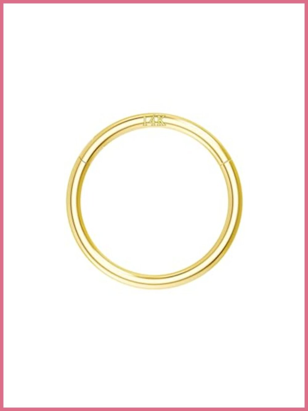 14K Solid Gold Nose Ring Hoop 18G 16G 20G Septum Piercing Jewelry